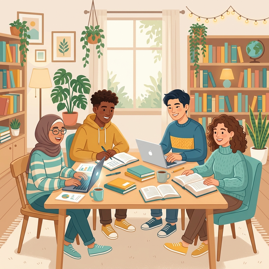 Suasana belajar di Bimbel Aisyah Putri